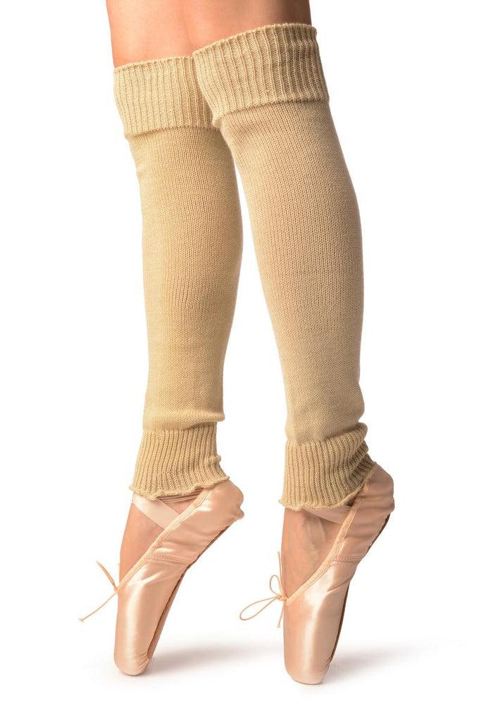 Liss Kiss Beige Plain Dance/Ballet Leg Warmers - Leg Warmers
