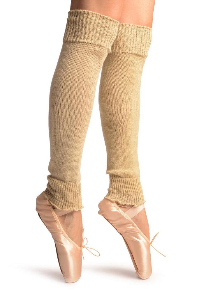 Liss Kiss Beige Plain Dance/Ballet Leg Warmers - Leg Warmers