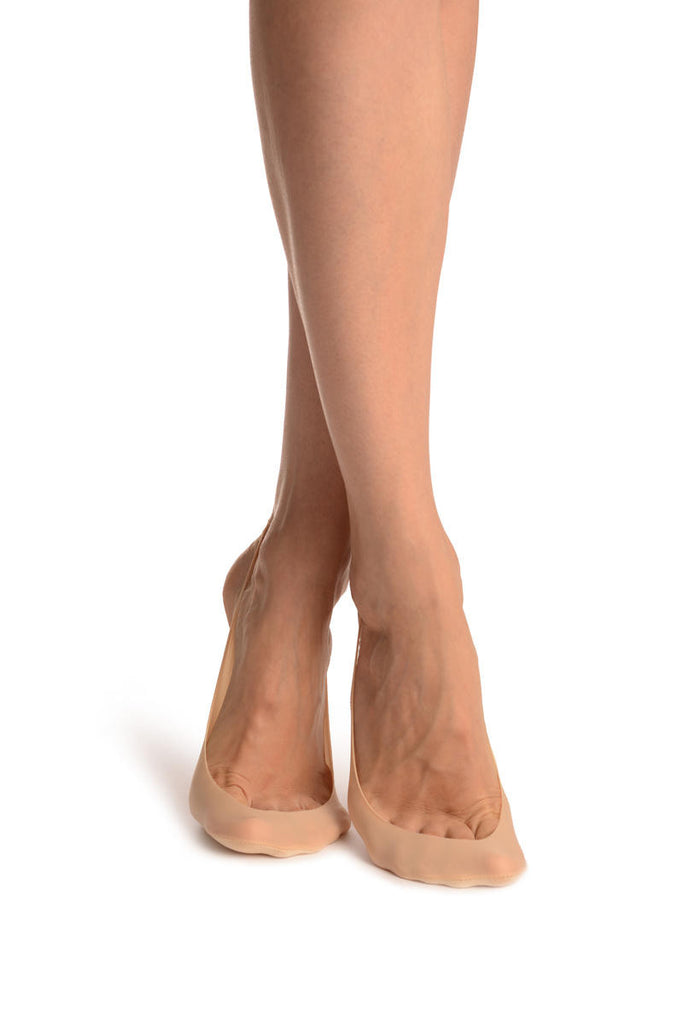 Liss Kiss Beige Sling Back Footies Socks - Footsies Socks