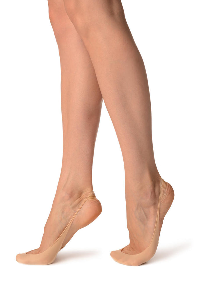 Liss Kiss Beige Sling Back Footies Socks - Footsies Socks