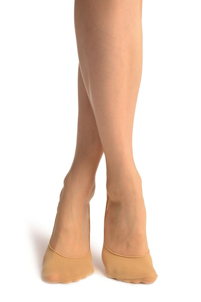 Liss Kiss Beige Sling Back Footies Socks - Footsies Socks