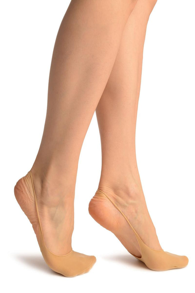 liss kiss Beige Sling Back Footies Socks - Footsies Socks