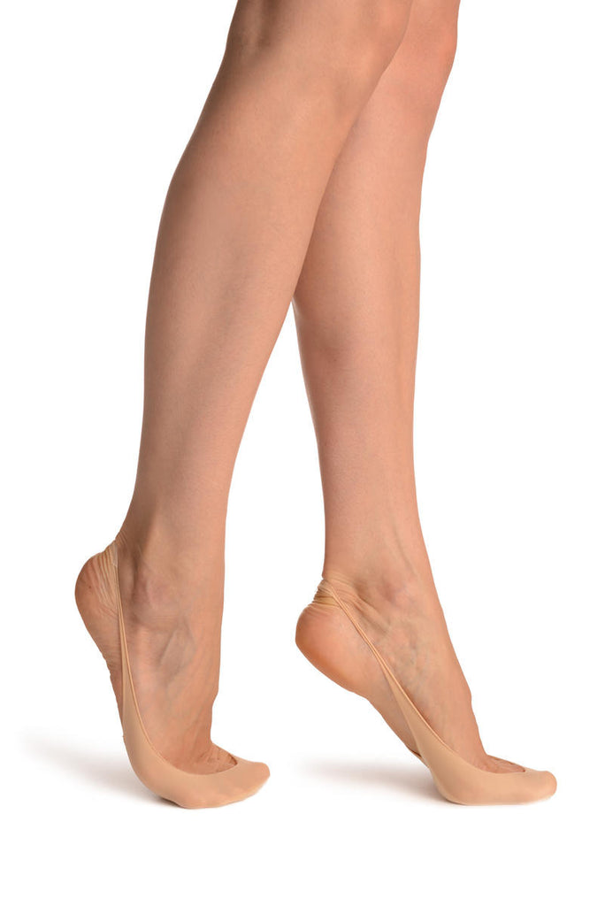 liss kiss Beige Sling Back Footies Socks - Footsies Socks