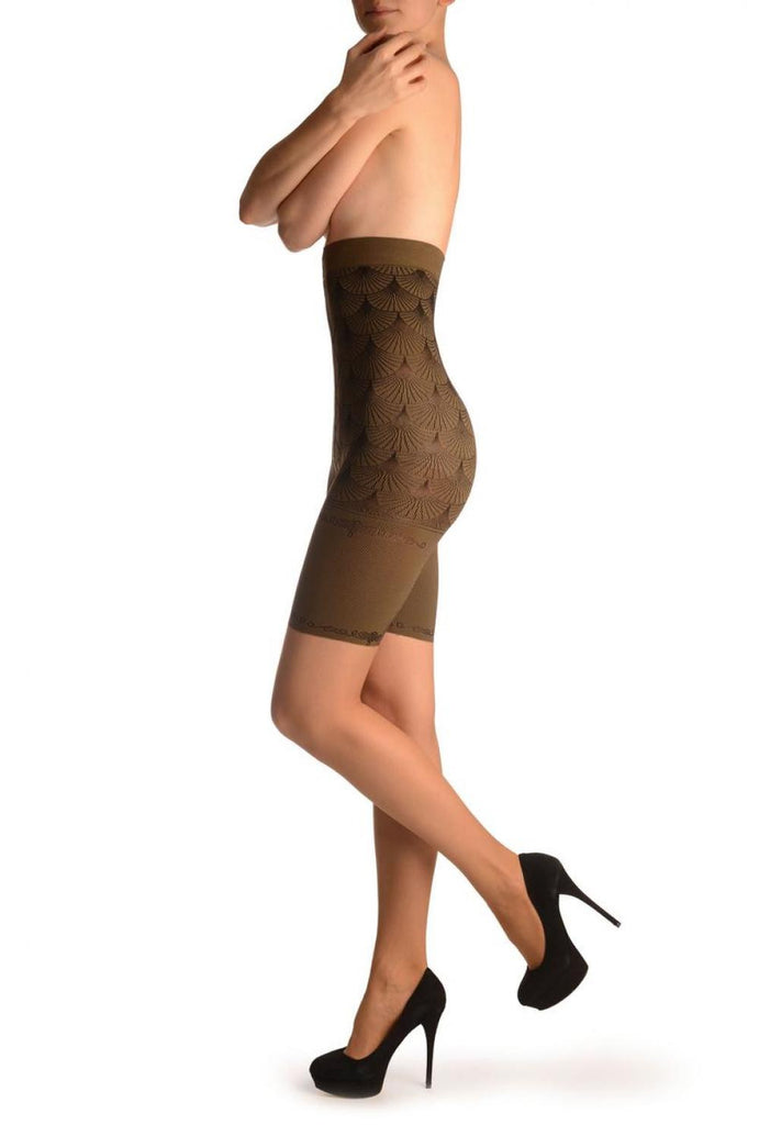 Liss Kiss Beige With Strong Corset Shaping Tummy In Tights - Tights