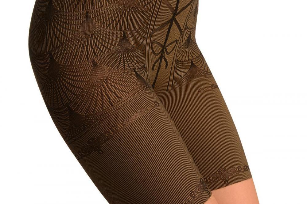 Liss Kiss Beige With Strong Corset Shaping Tummy In Tights - Tights