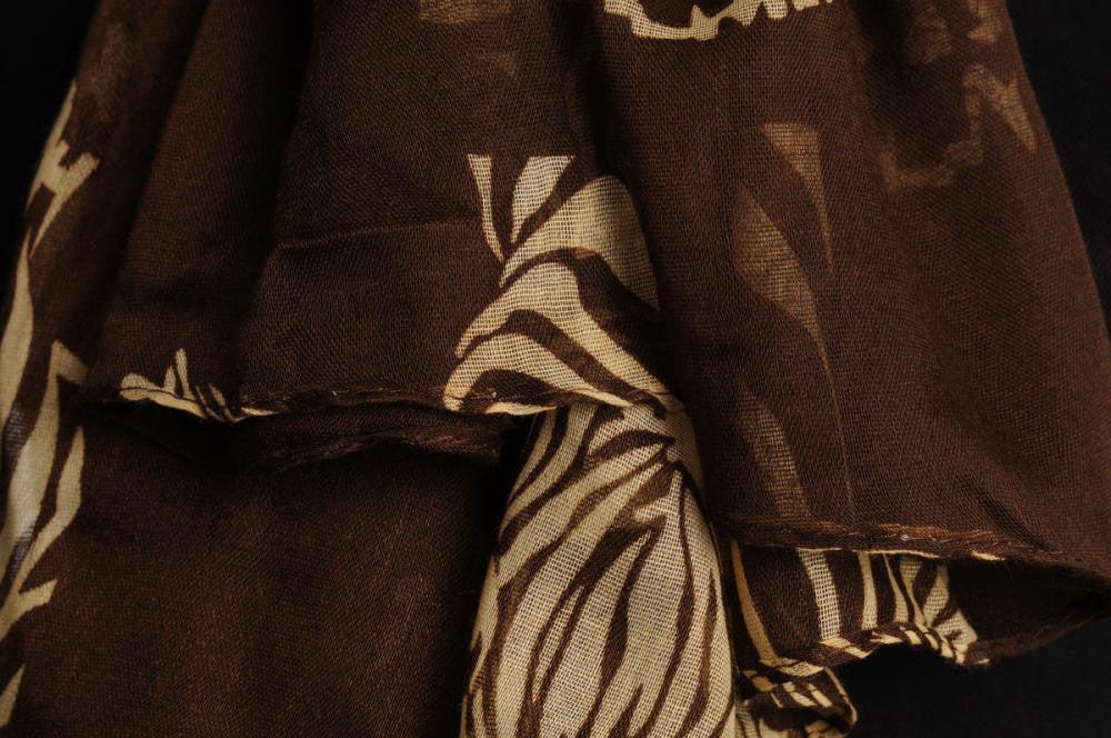 Liss Kiss Beige Zebra On Brown Unisex Scarf & Beach Sarong - Scarf