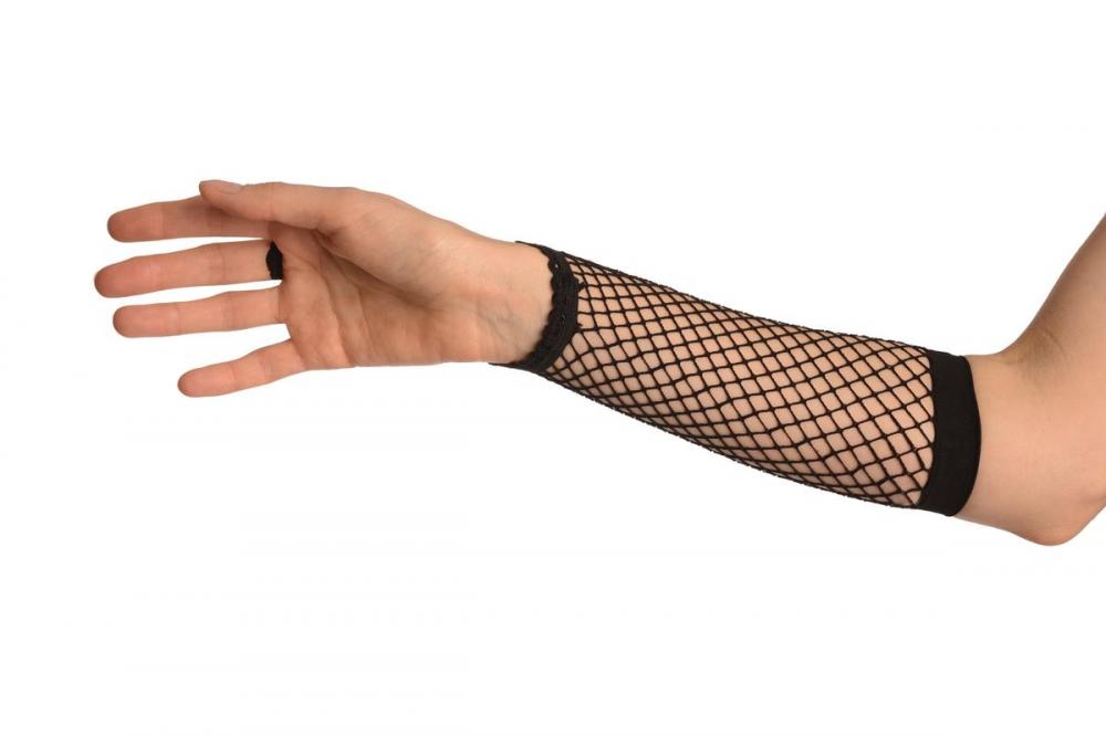 Liss Kiss Black Finger Loop Fishnet Party Gloves - Gloves