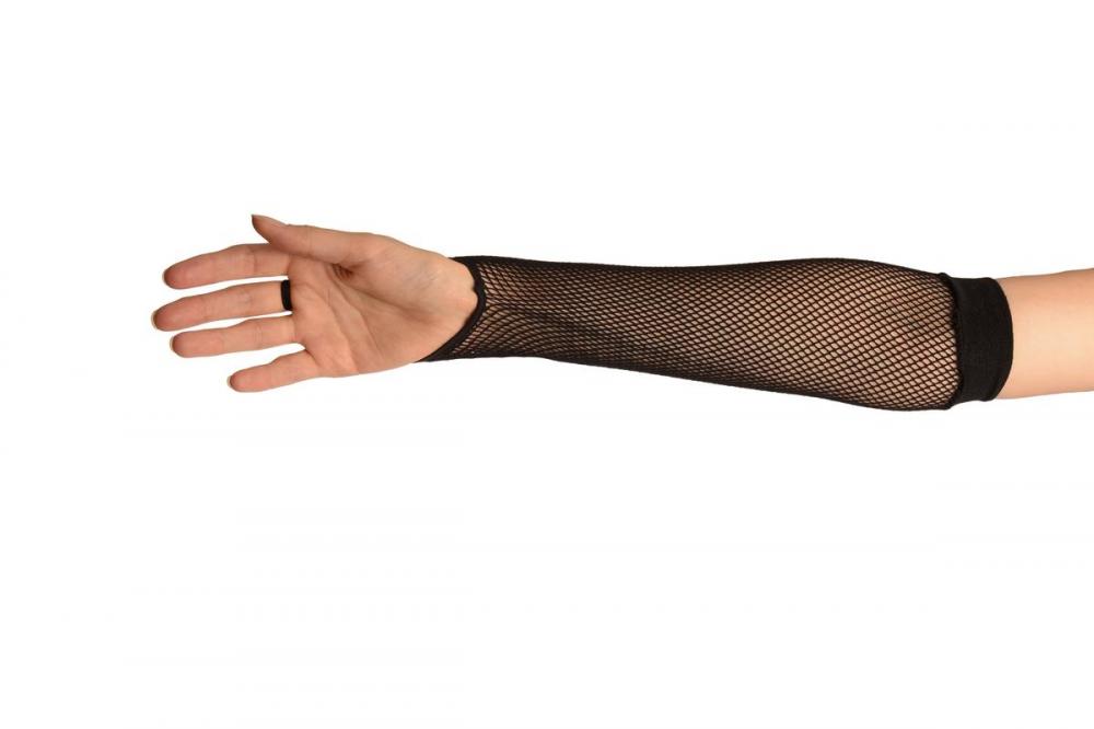 Liss Kiss Black Fishnet Finger Loop Party Gloves - Gloves