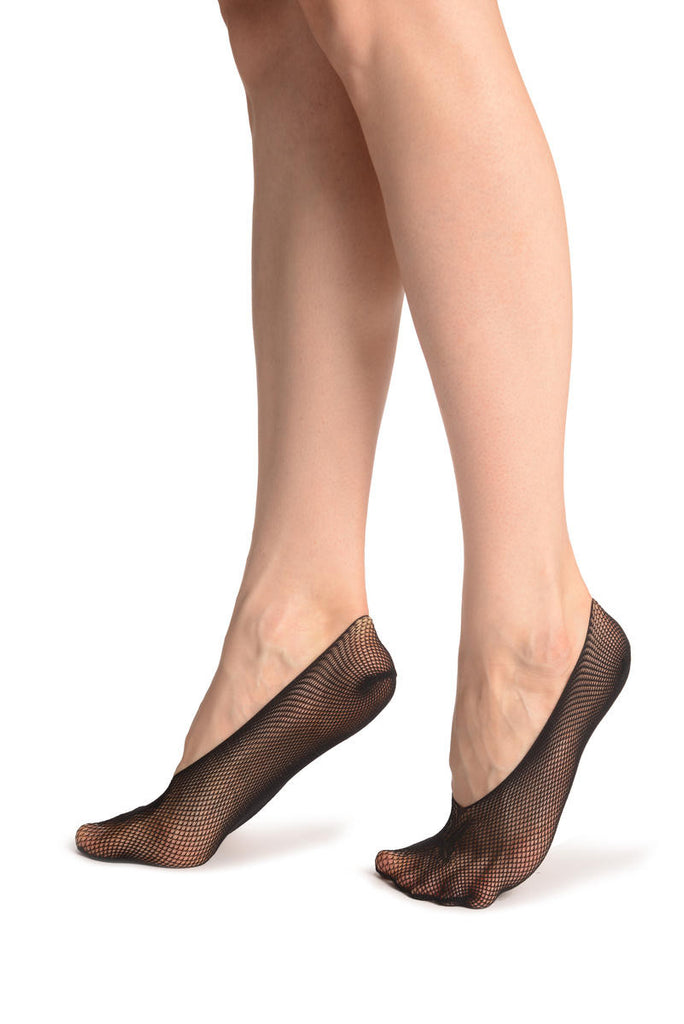 Liss Kiss Black Lace With A Butterfly Lace Footies - Footsies Socks