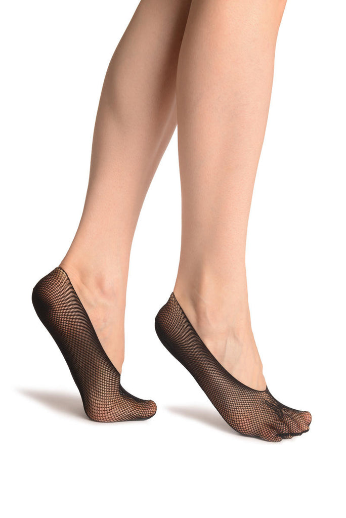 liss kiss Black Lace With A Butterfly Lace Footies - Footsies Socks