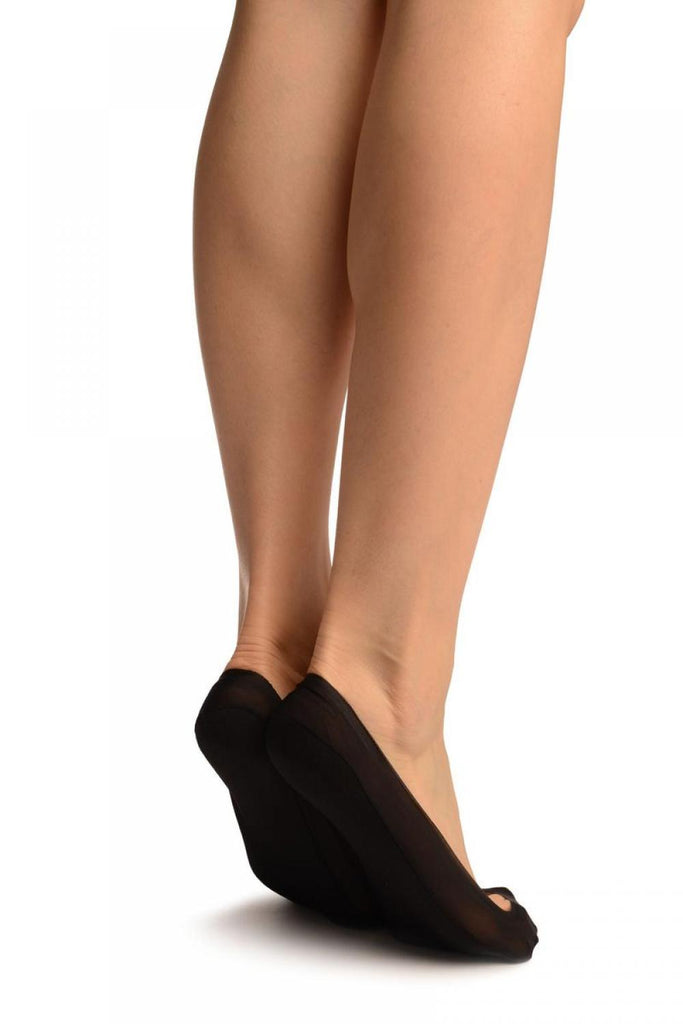 Liss Kiss Black Low Rise With Silicon Grip & Cotton Sole Footsies - Footsies Socks