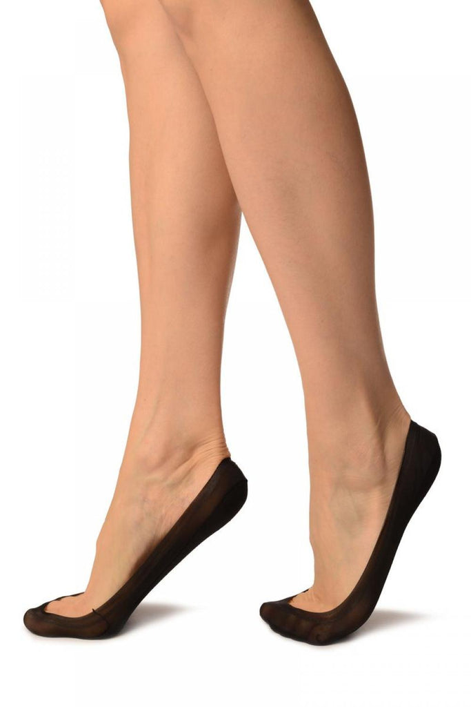 Liss Kiss Black Low Rise With Silicon Grip & Cotton Sole Footsies - Footsies Socks