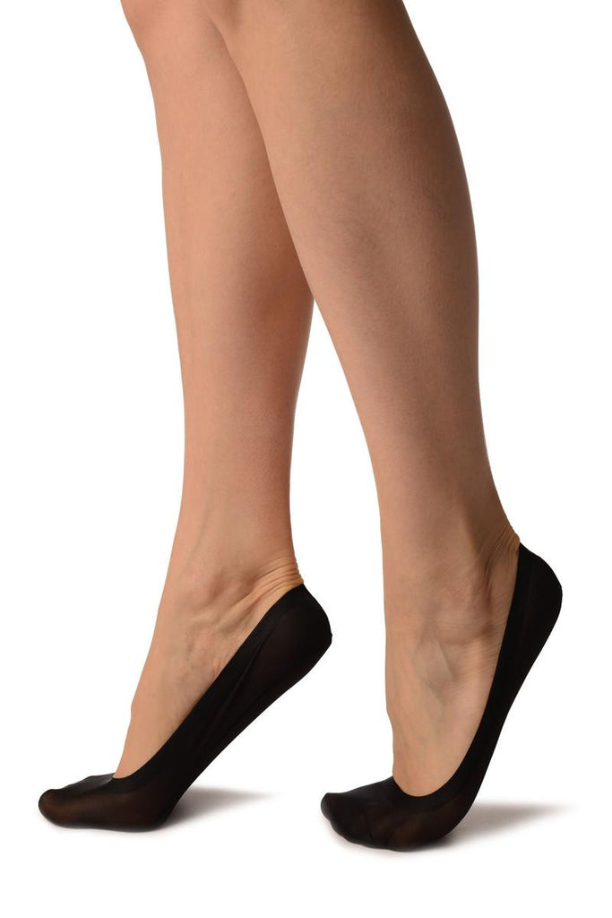 Liss Kiss Black Low Rise With Silicon Grip Sole Footsies - Footsies Socks