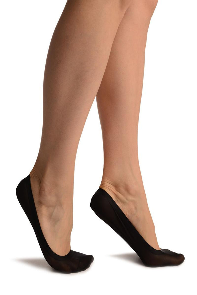 liss kiss Black Low Rise With Silicon Grip Sole Footsies - Footsies Socks