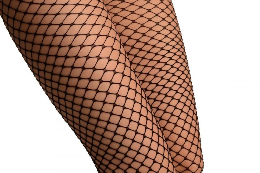Liss Kiss Black Medium Mesh Luxury Fishnet Tights - Tights