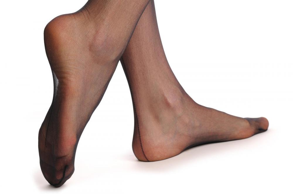 Liss Kiss Black Stockings With Attached Suspender Belt - Stockings