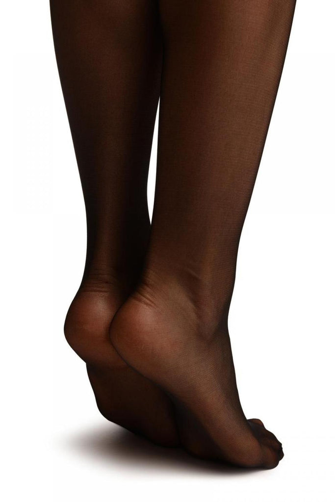 Liss Kiss Black Stockings With Red Bow Top - Stockings