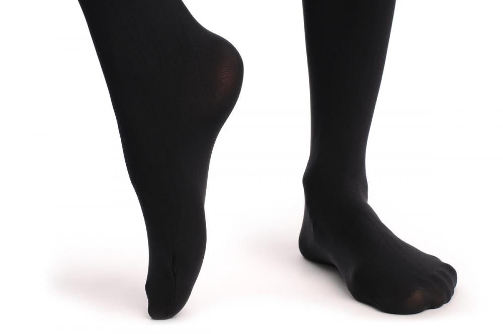 Liss Kiss Black Wide Side Seam & Lurex Rectangles - Tights