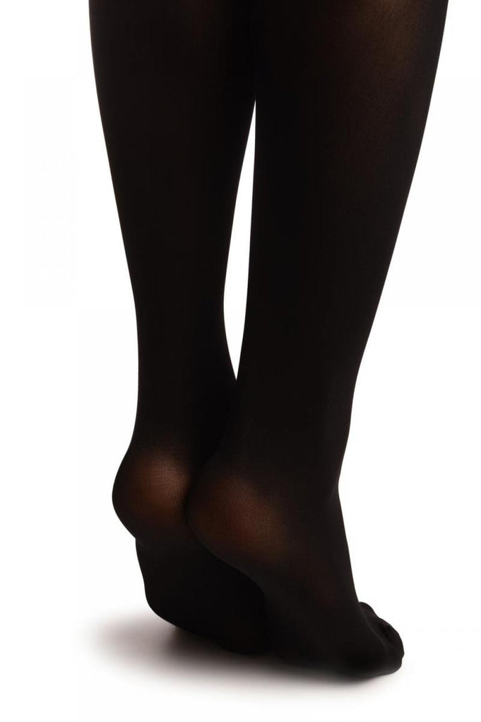 Liss Kiss Black With Matching Silicon Garter - Hold Ups