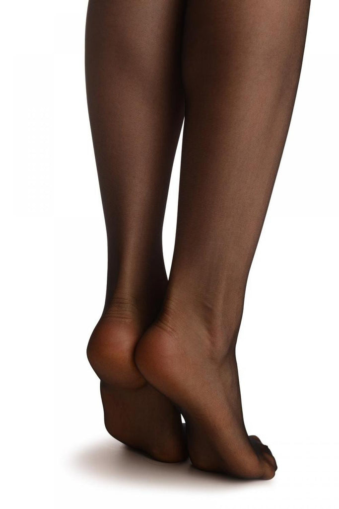 Liss Kiss Black With Red Rounded Petals Top Silicon Garter - Hold Ups