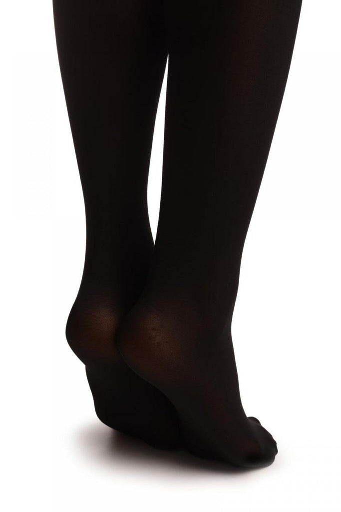 Liss Kiss Black With Red Squares Top And Floral Silicon Garter - Hold Ups