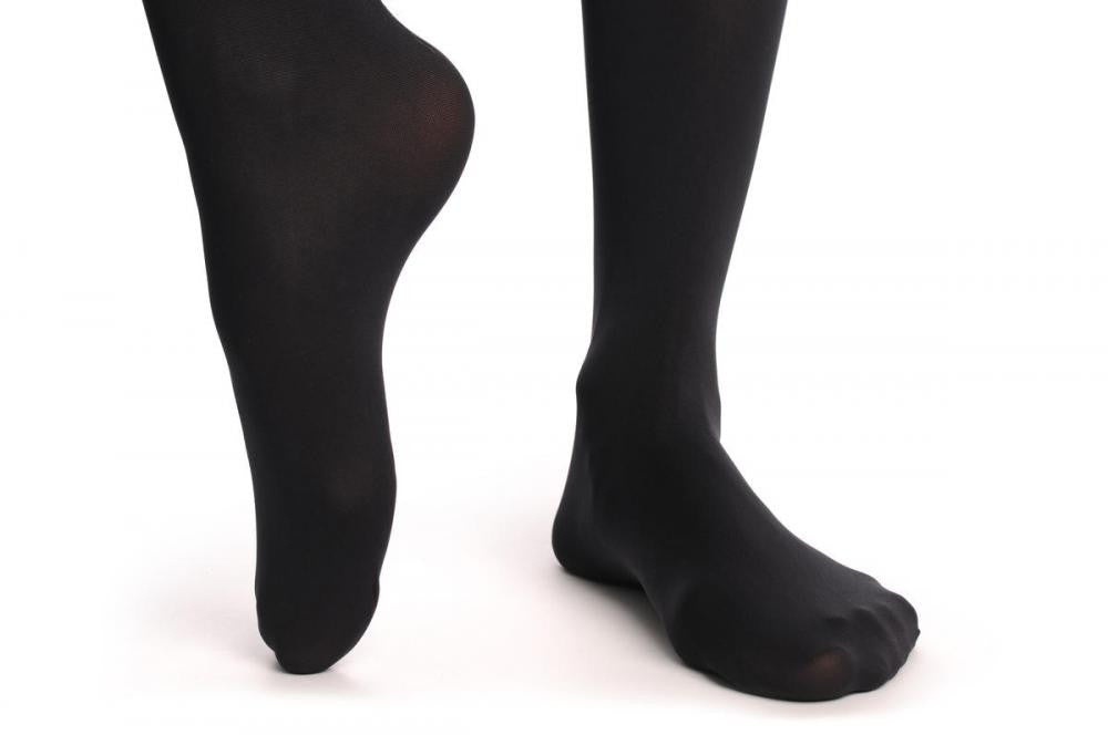 Liss Kiss Black With Transparent Seam With Lurex Rombs & Lace Silicon Garter - Hold Ups