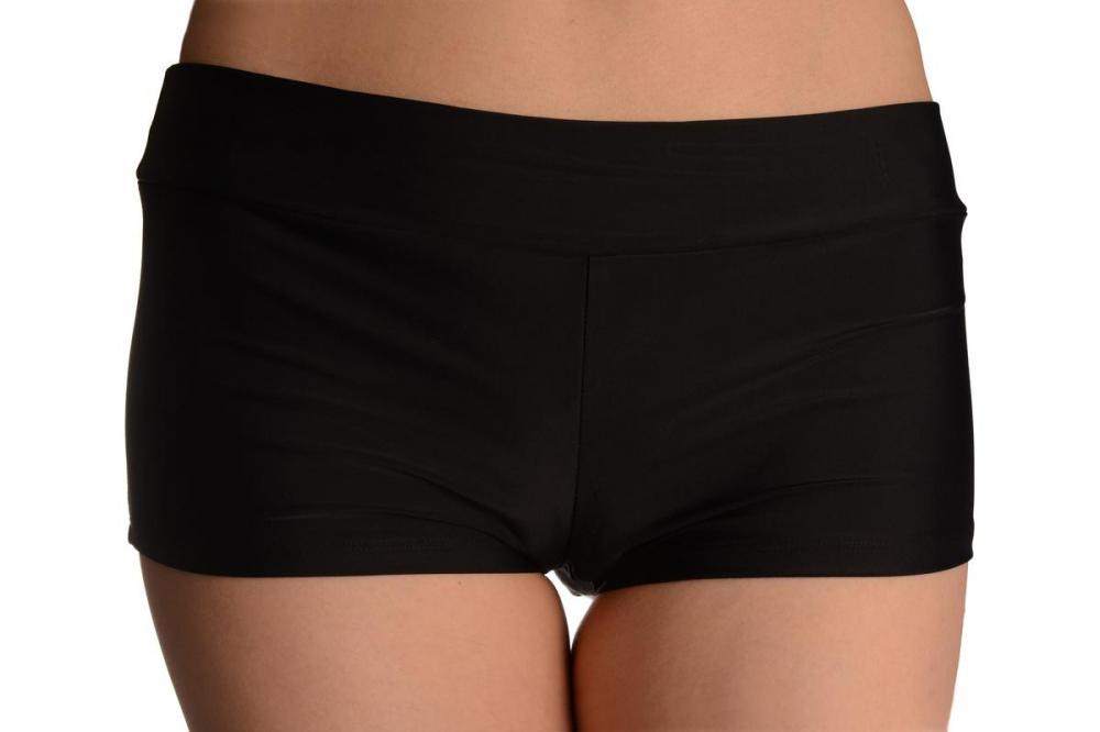 liss kiss Black Women's Stretchy Yoga Panty Shorts - Shorts