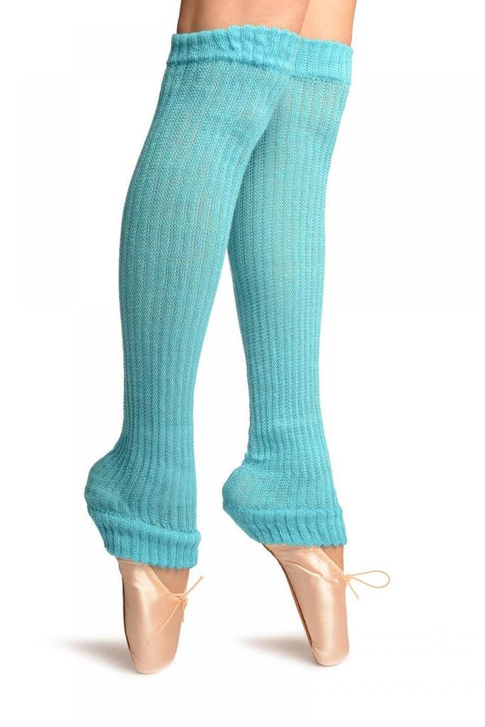 Liss Kiss Blue Double Rib Stitch Dance/Ballet Leg Warmers - Leg Warmers