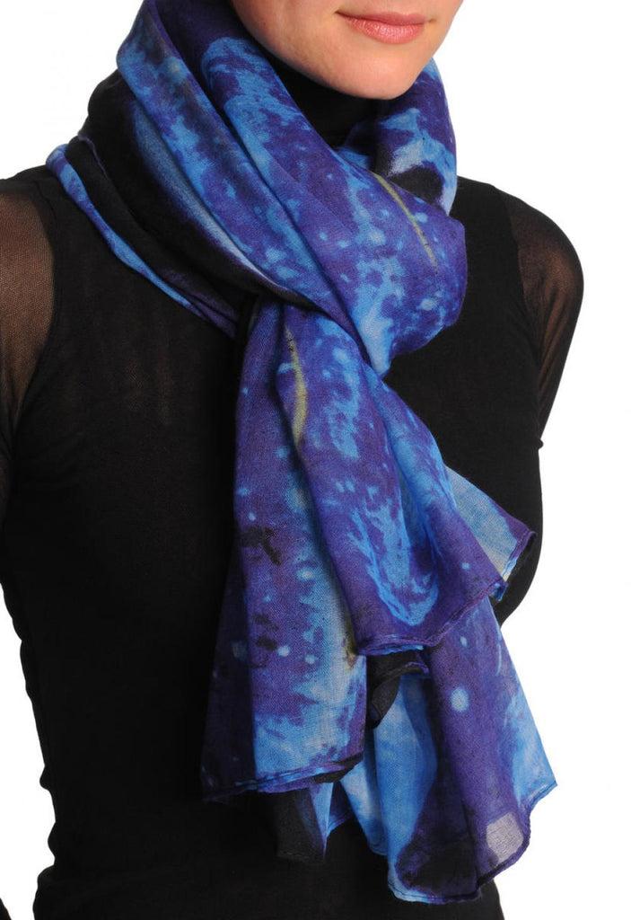 Liss Kiss Blue Galaxy Unisex Scarf & Beach Sarong - Scarf