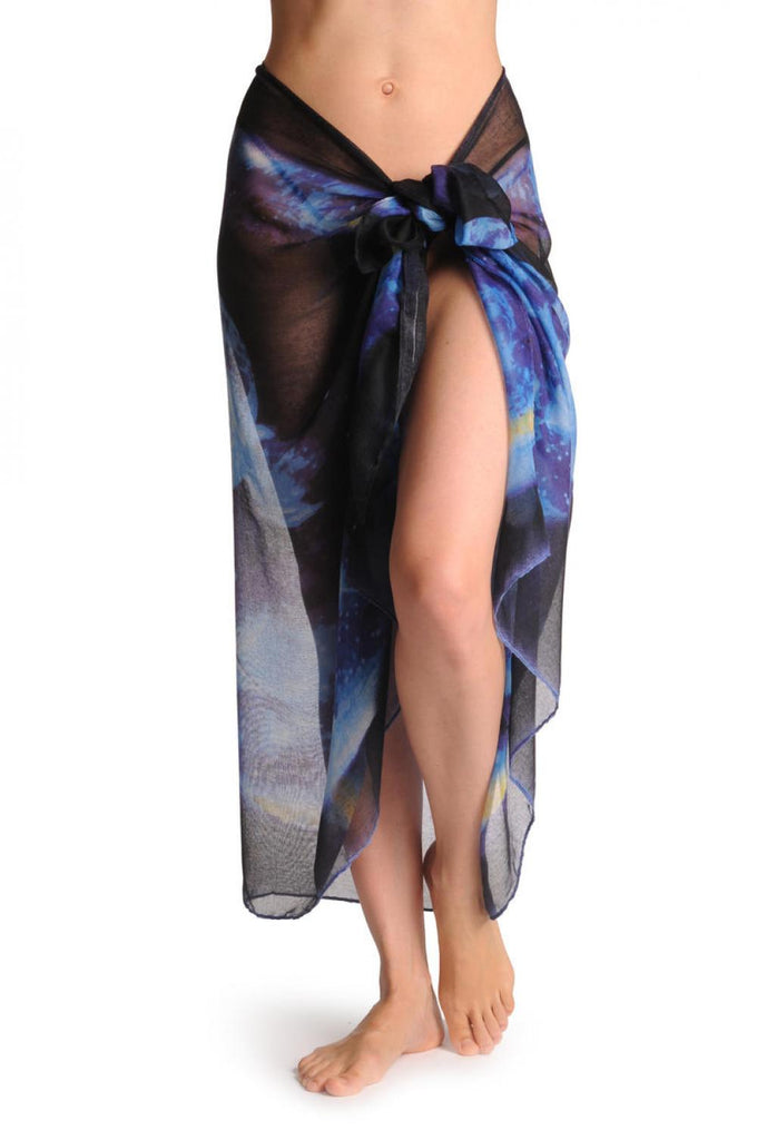 Liss Kiss Blue Galaxy Unisex Scarf & Beach Sarong - Scarf