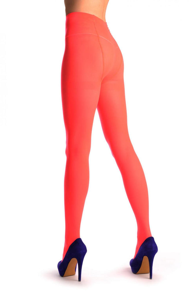 Liss Kiss Bright Melon Pink Plain Luxury Quality 40 Denier - Tights