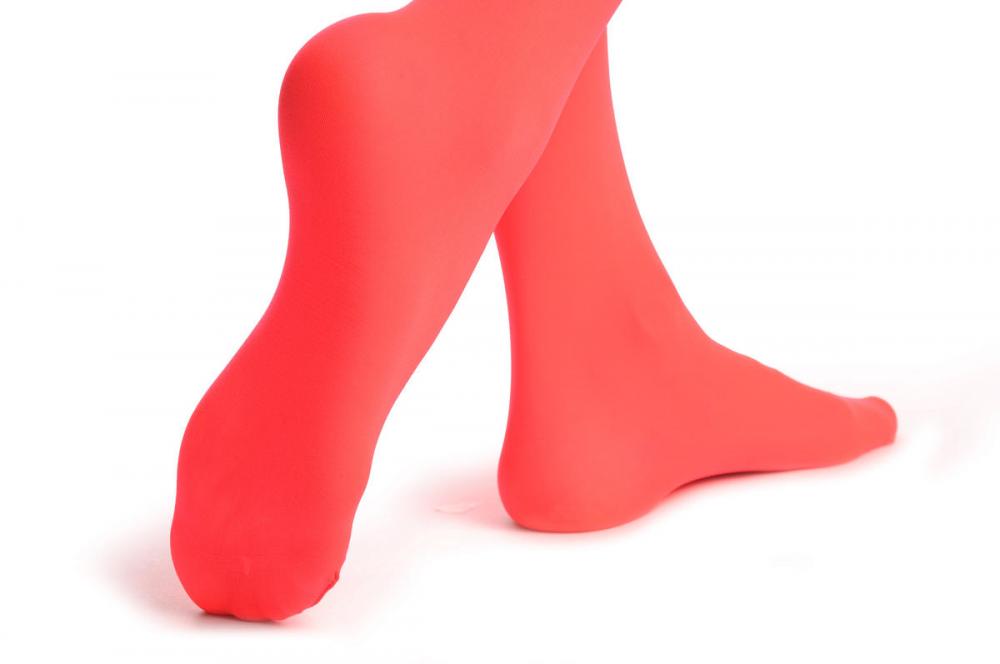 Liss Kiss Bright Melon Pink Plain Luxury Quality 40 Denier - Tights