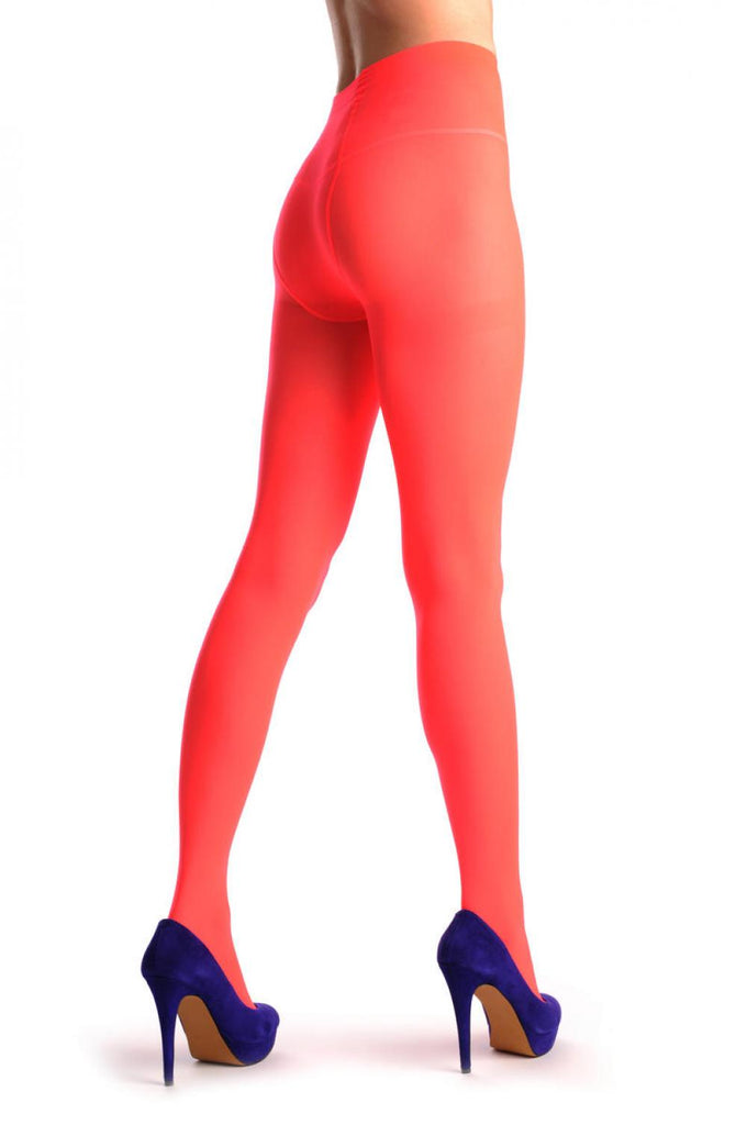 liss kiss Bright Melon Pink Plain Luxury Quality 40 Denier - Tights