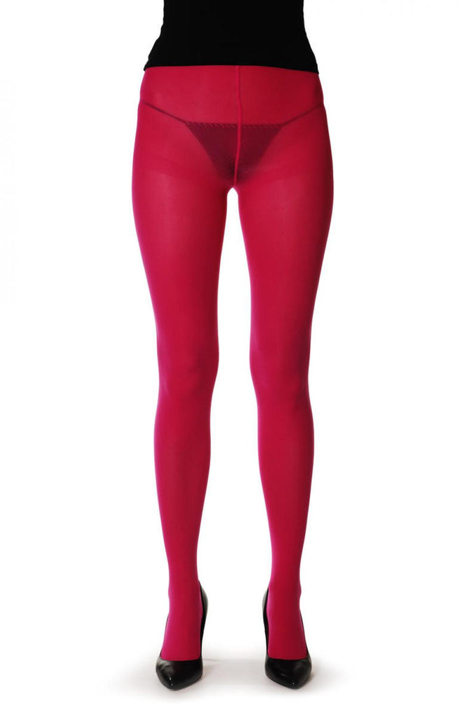Liss Kiss Bright Pink Plain Luxury Quality 40 Denier - Tights