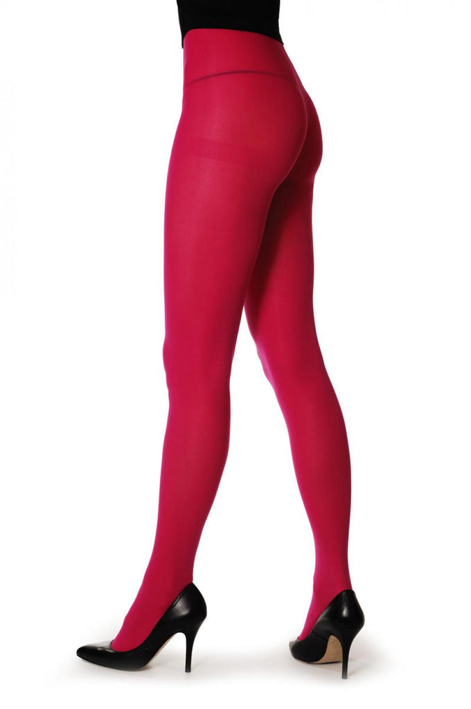 Liss Kiss Bright Pink Plain Luxury Quality 40 Denier - Tights