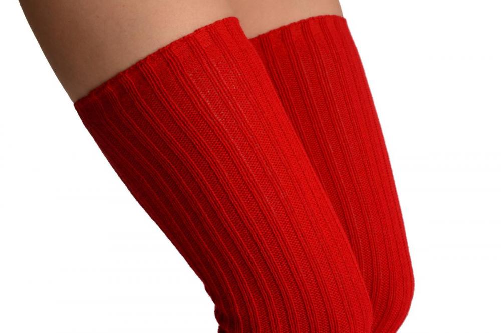 Liss Kiss Bright Red Stirrup Dance/Ballet Leg Warmers - Leg Warmers