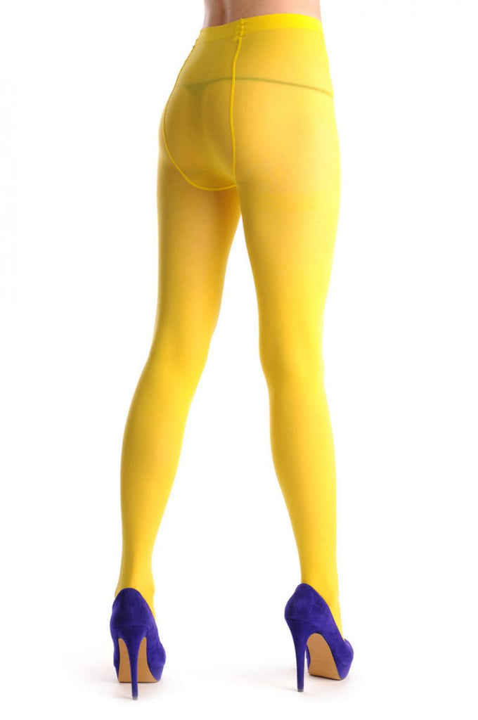 liss kiss Bright Yellow Plain Luxury Quality 40 Denier - Tights