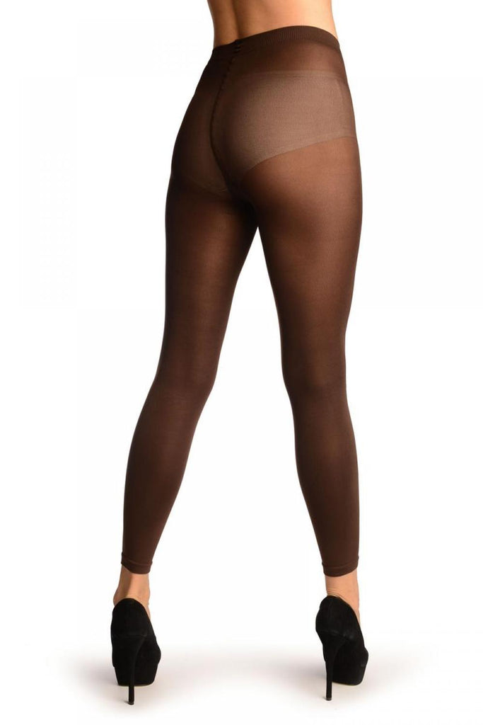 Liss Kiss Brown 120 Denier (Winter) Footless Tights - Tights Footless