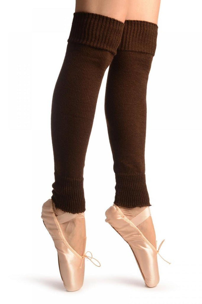 Liss Kiss Brown Plain Dance/Ballet Leg Warmers - Leg Warmers