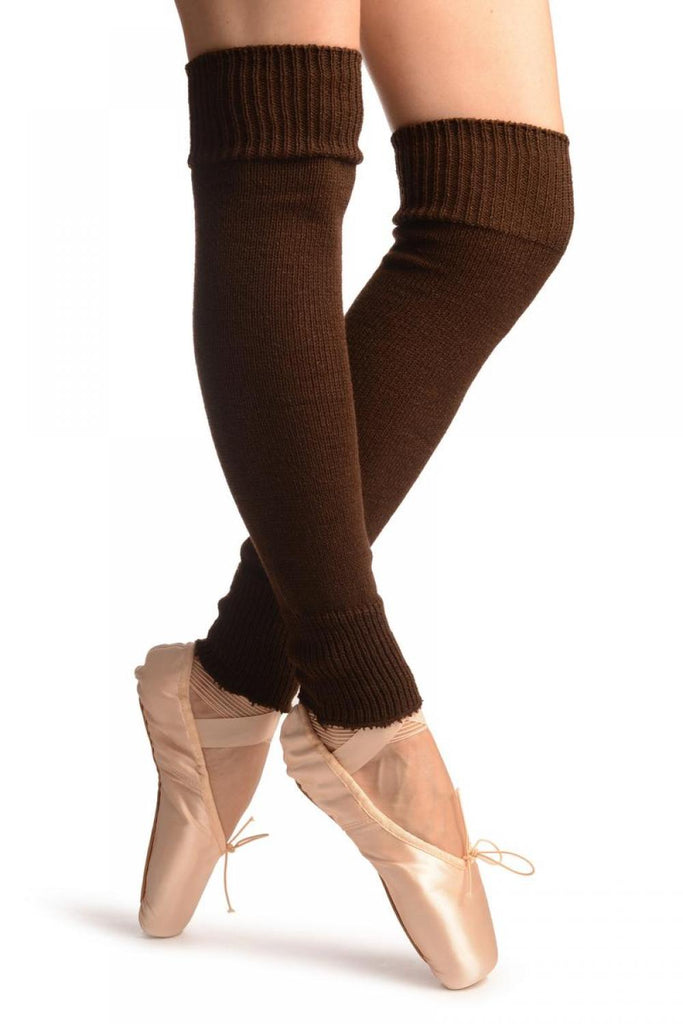 liss kiss Brown Plain Dance/Ballet Leg Warmers - Leg Warmers