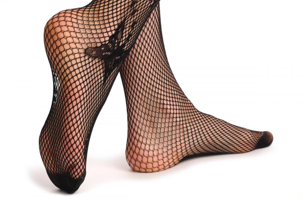 Liss Kiss Butterflies & Black Pearls On The Side Fishnet - Tights