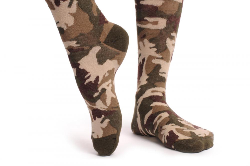 Liss Kiss Camouflage Warm Winter Cotton - Over The Knee Socks
