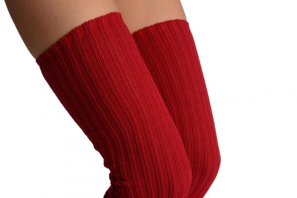 Liss Kiss Cardinal Red Stirrup Dance/Ballet Leg Warmers - Leg Warmers