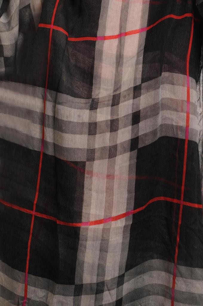 Liss Kiss Checkered On Black Unisex Scarf & Beach Sarong - Scarf