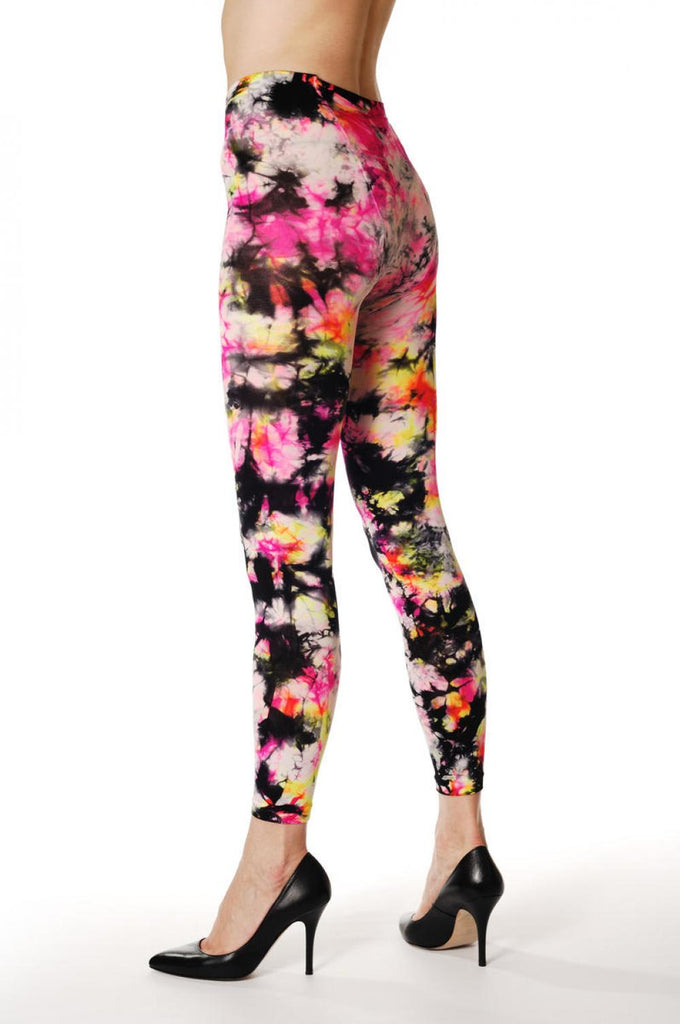 Liss Kiss Colour Splash (Tie Dye) And Pink Footless - Tights Footless
