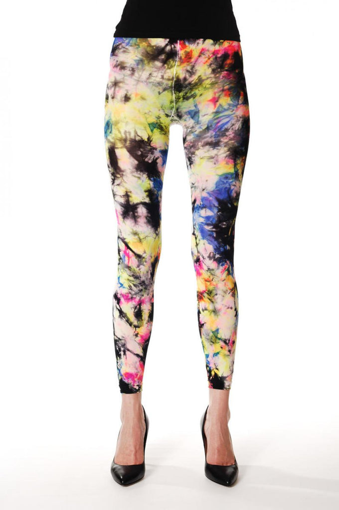 Liss Kiss Colour Splash (Tie Dye) Blues Footless - Tights Footless