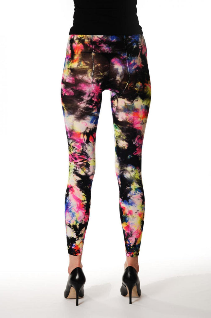 Liss Kiss Colour Splash (Tie Dye) Blues Footless - Tights Footless