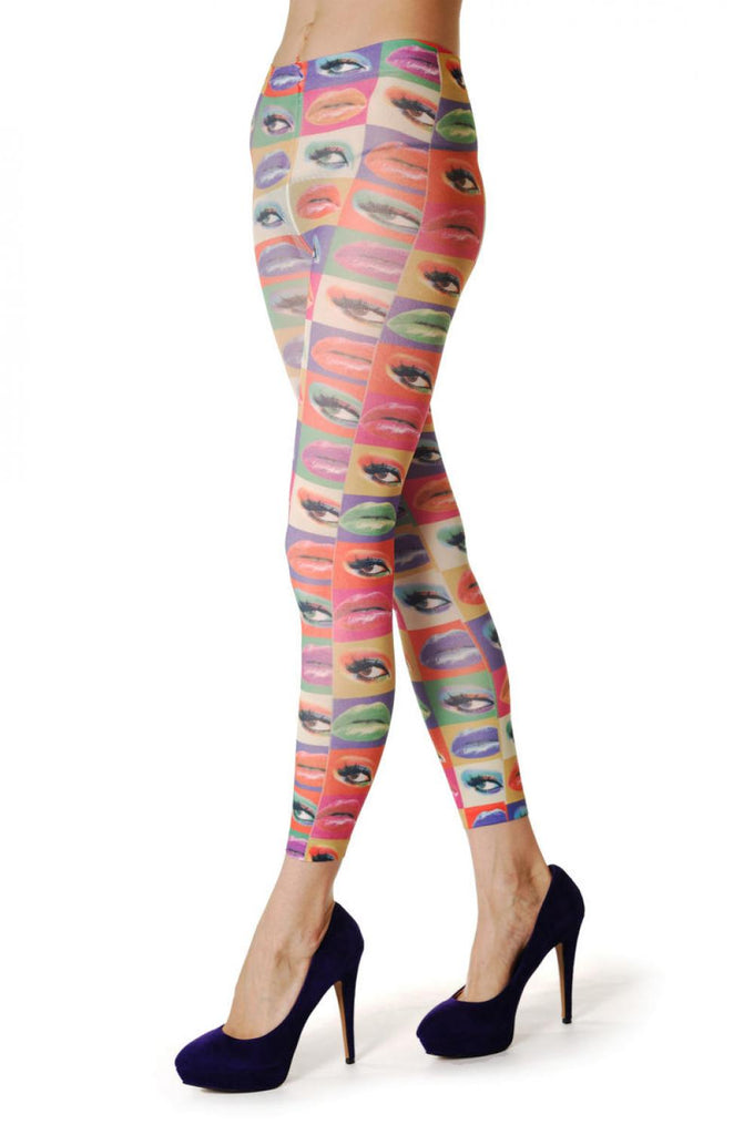 Liss Kiss Colourful Lips & Eyes Footless - Tights Footless