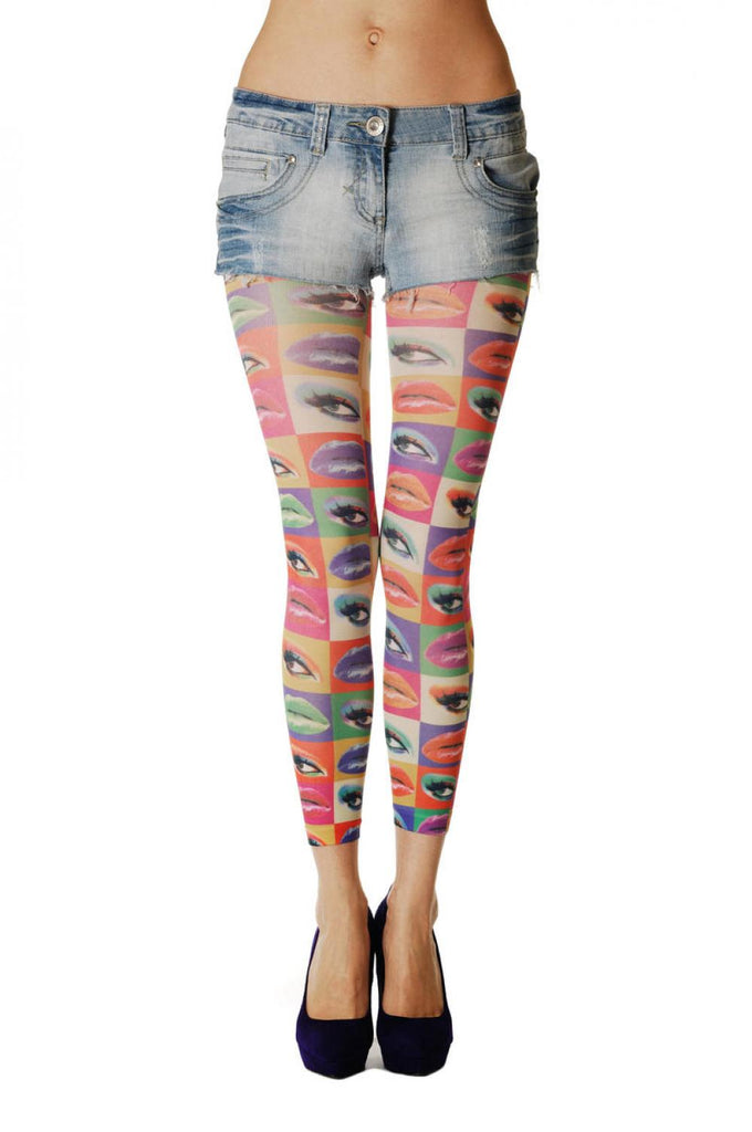 liss kiss Colourful Lips & Eyes Footless - Tights Footless