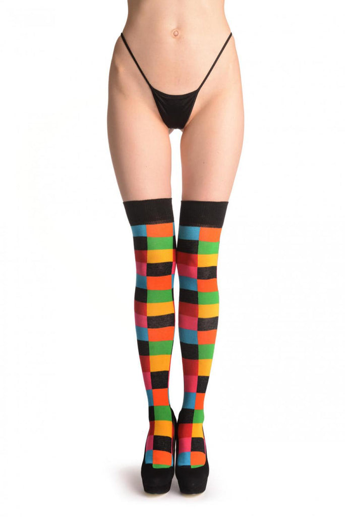 liss kiss Colourful Pallet Squares - Over The Knee Socks